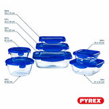 Set of lunch boxes Pyrex Cook & Go Blue Transparent-10