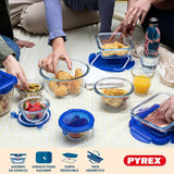 Set of lunch boxes Pyrex Cook & Go Blue Transparent-8