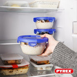 Set of lunch boxes Pyrex Cook & Go Blue Transparent-6