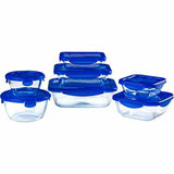 Set of lunch boxes Pyrex Cook & Go Blue Transparent-18