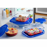 Set of lunch boxes Pyrex Cook & Go Blue Transparent-16