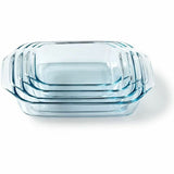 Set of Oven Dishes Pyrex Transparent 4 Pieces-0