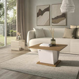 Centre Table Diagone White Oak 69 x 69 x 38 cm-5