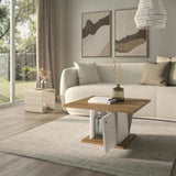 Centre Table Diagone White Oak 69 x 69 x 38 cm-1
