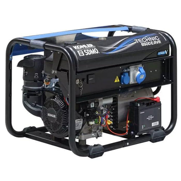 Inverterinis generatorius SDMO TECHNIC 6500 E AVR C5; 6,33 kW; benzininis + alyva-0