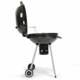 Coal Barbecue with Cover and Wheels Livoo DOC270 Black Metal Circular-5