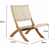 Garden chair Beau Rivage Beige 75 x 73 x 60 cm Foldable 2 Units-1