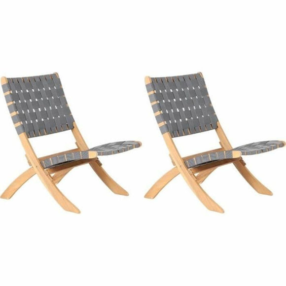 Garden chair Beau Rivage Grey 75 x 73 x 60 cm Foldable 2 Units-0
