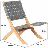 Garden chair Beau Rivage Grey 75 x 73 x 60 cm Foldable 2 Units-1