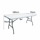 Folding Table Metal Plastic 180 x 75 x 74 cm-2