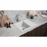 Sink with One Basin and Drainer Stradour 1C XS White-1