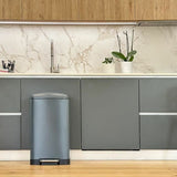 Waste bin Kitchen Move Grey Stainless steel-1