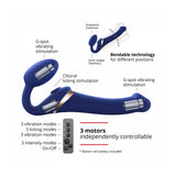 Vibrator Strap-on-me 6017418 Blue XL-6