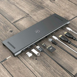 USB Hub Mobility Lab Dock Adapter 11 in 1 Black Grey 100 W-1
