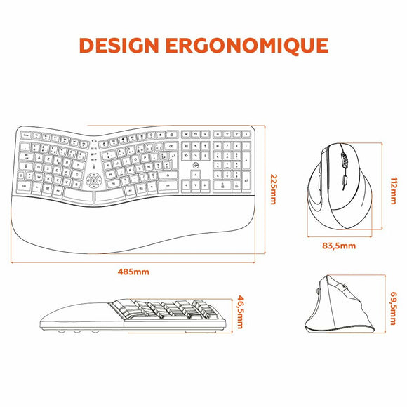 Keyboard and Mouse Mobility Lab Ergo C30W Black-10