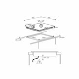 Induction Hot Plate Continental Edison 1 flex zone CETI4ZFLEXB1 2000 W-1