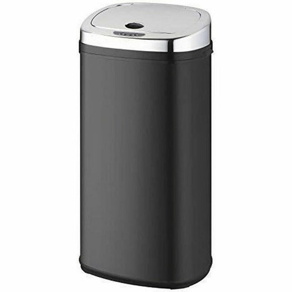 Waste bin Kitchen Move Black Metal Stainless steel 42 L-0