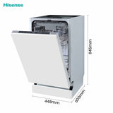 Dishwasher Hisense HV543D10 Customisable 45 cm-2