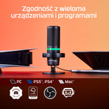 HyperX DuoCast USB Microphone (Black) RGB Lighting