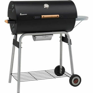 Coal Barbecue with Cover and Wheels Landmann Black Taurus Black Enamelled Steel-0