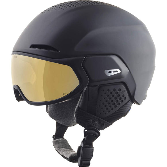 Ski Helmet Alpina Alto Q Lite Black Grey Golden 59-63 cm-0