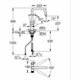 Kitchen Tap Grohe Blue Pure Start Fork/U-shaped-1