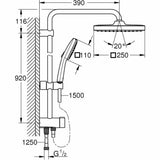 Shower Column Grohe Vitalio Comfort 250 Plastic-2