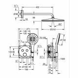 Shower Column Grohe Grey 31 cm-1