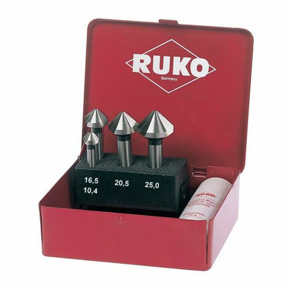 Countersink Set (Countersinks) RUKO Conical High speed steel (HSS) 4 Pieces-0