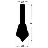 Countersink-deburring tool (Countersinks) RUKO 64 mm High speed steel (HSS)-1