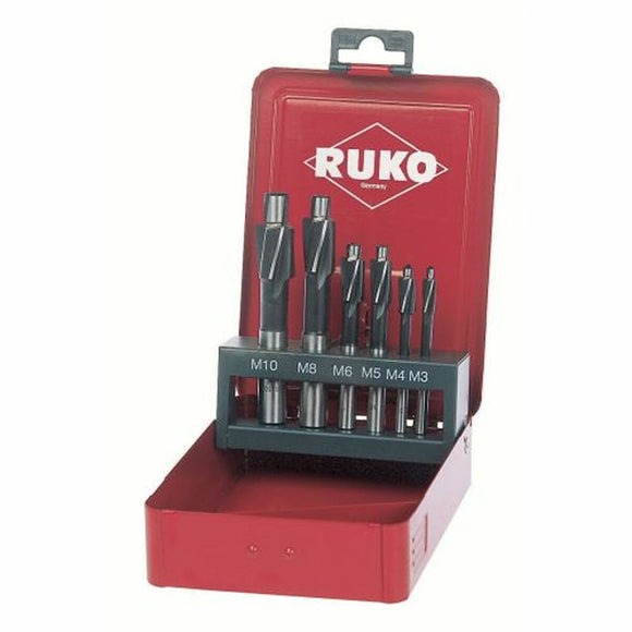 Countersink Set (Countersinks) RUKO High speed steel (HSS) DIN 373 6 Pieces-0