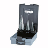 Spool set RUKO 101326RO Steel High speed steel (HSS) Step drill bit 3 Pieces-0