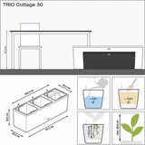 Plant pot Lechuza 32 x 100 x 34 cm White Plastic Rectangular-2