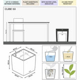 Self-watering flowerpot Lechuza White 50 x 50 cm polypropylene Plastic-4