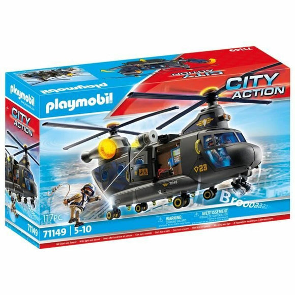 Toy set Playmobil Police Plane City Action Plastic-0