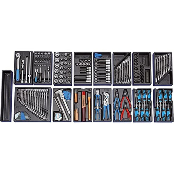 Werkzeugwagen 1500 ES-02-2004 0620 (blau/schwarz, inkl. 207 Werkzeuge)-0