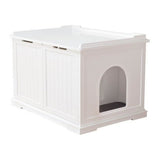 Cat Litter Box Trixie White Wood-0