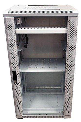 ALLNET SNB6642BDG Rack Cabinet 42U 600 x 600 mm Light Gray Glass Door-0