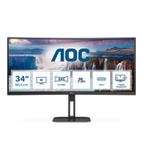 Monitor AOC CU34V5C/BK 27" Full HD LCD Wide Quad HD-2