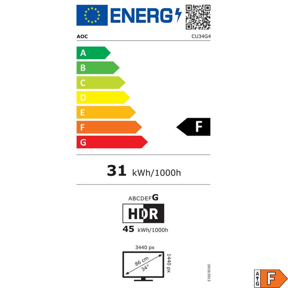 Monitor AOC CU34G4 Wide Quad HD 34