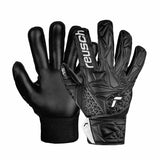 Goalkeeper Gloves Reusch Attrakt Starter Solid Finger Black-1