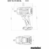 Screwdriver Metabo SSW 18 LTX 800-1