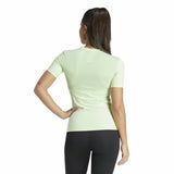 Women’s Short Sleeve T-Shirt Adidas Essentials Techfit Train Lime green Light Green-4