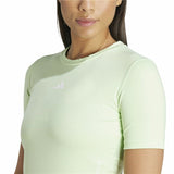 Women’s Short Sleeve T-Shirt Adidas Essentials Techfit Train Lime green Light Green-2