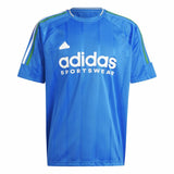 Men’s Short Sleeve T-Shirt Adidas Tiro Nations Pack Blue White-0