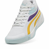 Basketball Shoes for Adults Puma Court Pro White Yellow-4