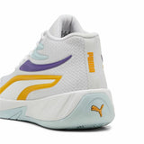 Basketball Shoes for Adults Puma Court Pro White Yellow-3