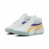 Basketball Shoes for Adults Puma Court Pro White Yellow-2