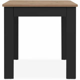 Dining Table Oslo Black 80 x 77 x 80 cm Oak-3