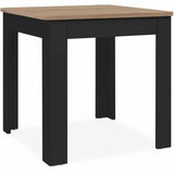 Dining Table Oslo Black 80 x 77 x 80 cm Oak-1